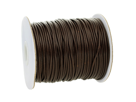 Sznurek powlekany / 2.0mm / ciemny brązowy / 80m