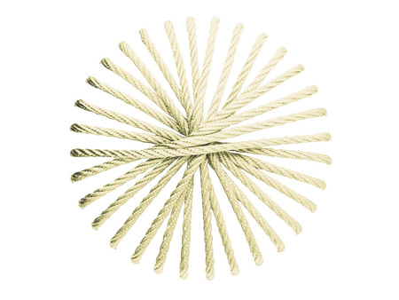 Sznurek skręcany / nylonowy / 2mm / kremowy / 4m