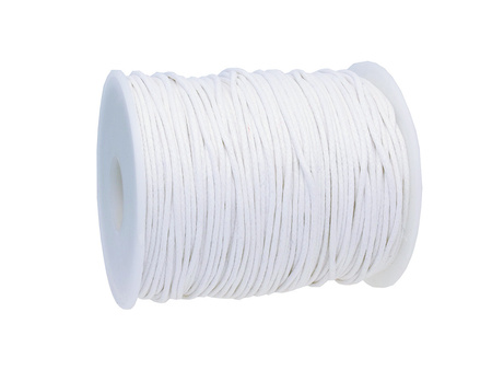 Sznurek woskowany / 1.5mm / biały / 72m