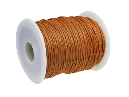 Sznurek woskowany / 1.5mm / brązowy / 72m