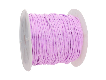 Sznurek woskowany / 2.0mm / jasny różowy / 72m