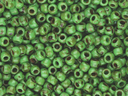 TOHO™ / Round 11/0 / HYBRID Opaque Picasso / Mint Green / 10g / ~1100szt