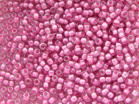 TOHO™ / Round 11/0 / Inside Color Lt Amethyst / Pink Lined / 10g / ~1100szt