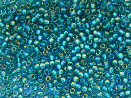 TOHO™/ Round 11/0 / Inside Color Rainbow / Crystal-Green Teal / 10g / ~1100szt
