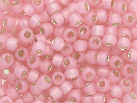 TOHO™ / Round 11/0 / PermaFinish / Silver-Lined Milky / Baby Pink / 10g / ~1100szt