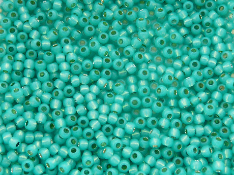 TOHO™ / Round 11/0 / Silver Lined Milky / Teal / 10g / ~1100szt