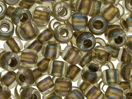 TOHO™ / Round 6/0 / Inside-Color / Crystal/Gold Lined / 10g / ~160szt