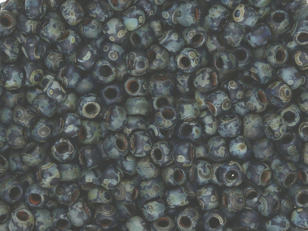 TOHO™ / Round 8/0 / HYBRID Frosted Picasso / Jet / 10g / ~410szt