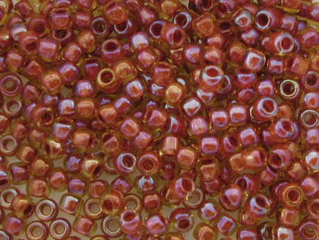 TOHO™ / Round 8/0 / Inside Color / Jonquil / Brick Red Lined / 10g / 410szt