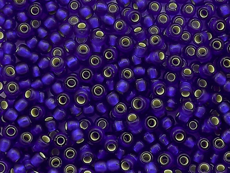 TOHO™ / Round 8/0 / Silver-Lined Frosted / Dark Sapphire / 10g / ~410szt