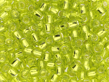 TOHO™/ Round 8/0 / Silver-Lined / Lime Green / 10g  / ~410szt