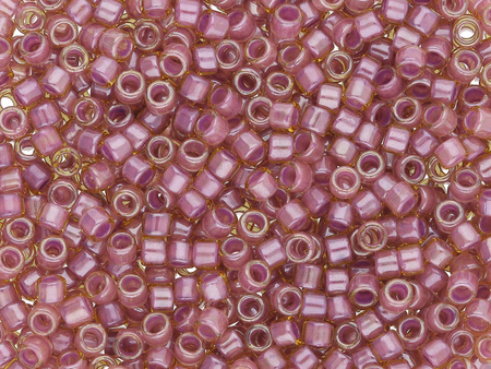 TOHO™ / Treasure 11/0 / Lt Topaz Lined / Pink / 5g / ~960szt