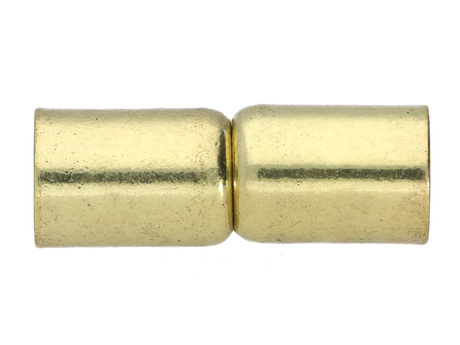 Zapięcie magnetyczne, miedziane / hantelek / 20x11mm / kolor antyczny złoty / otwór 10mm / 1szt
