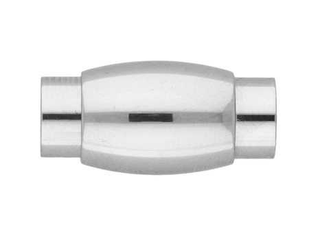 Zapięcie magnetyczne / stal chirurgiczna / oliwka / 20x10mm / srebrny / otwór 6mm / 1szt