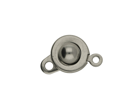 Zapięcie z kulką / stal chirurgiczna / 16x9mm / otwór 1.5mm / srebrny / 1szt
