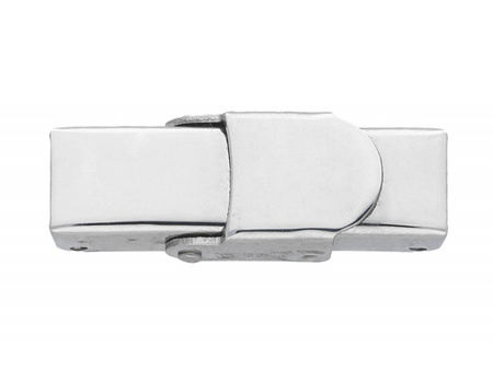 Zapięcie zatrzaskowe / rozłączne / stal chirurgiczna / 25.5x11x7mm / srebrny / otwór 7x3mm / 1szt