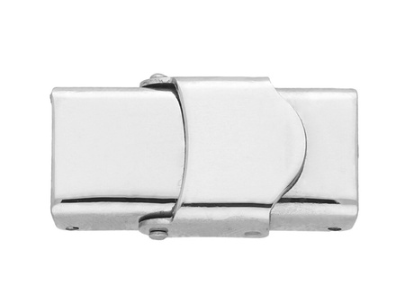 Zapięcie zatrzaskowe / rozłączne / stal chirurgiczna / 25x11x7mm / srebrny / otwór 10x3mm / 1szt