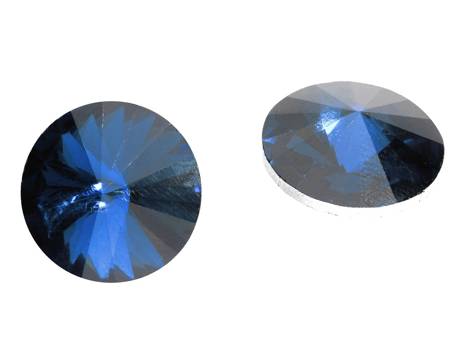 bonny™ / kryształy szklane / rivoli / 10mm / Montana Blue / 12szt